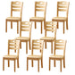 Sillas de comedor de madera sólida sillas de comedor sin brazo de estilo moderno