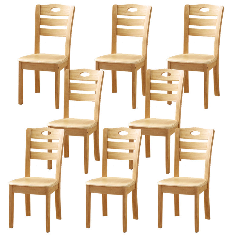 Sillas de comedor de madera sólida sillas de comedor sin brazo de estilo moderno