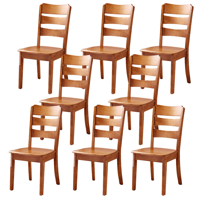 Sillas de comedor de madera sólida sillas de comedor sin brazo de estilo moderno