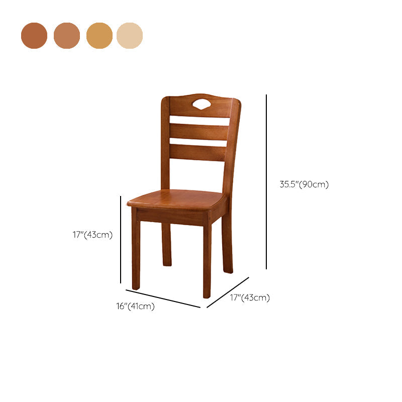 Sillas de comedor de madera sólida sillas de comedor sin brazo de estilo moderno