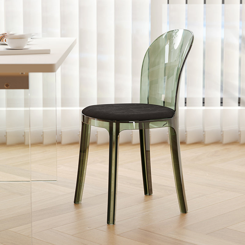 Eigentijdse eetkamerstoel Plastic vaste achterstoel voor eetkamer