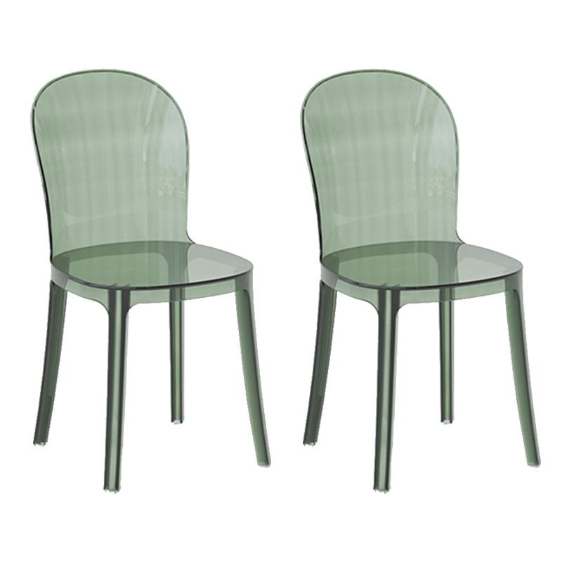 Eigentijdse eetkamerstoel Plastic vaste achterstoel voor eetkamer