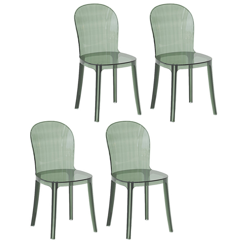 Eigentijdse eetkamerstoel Plastic vaste achterstoel voor eetkamer