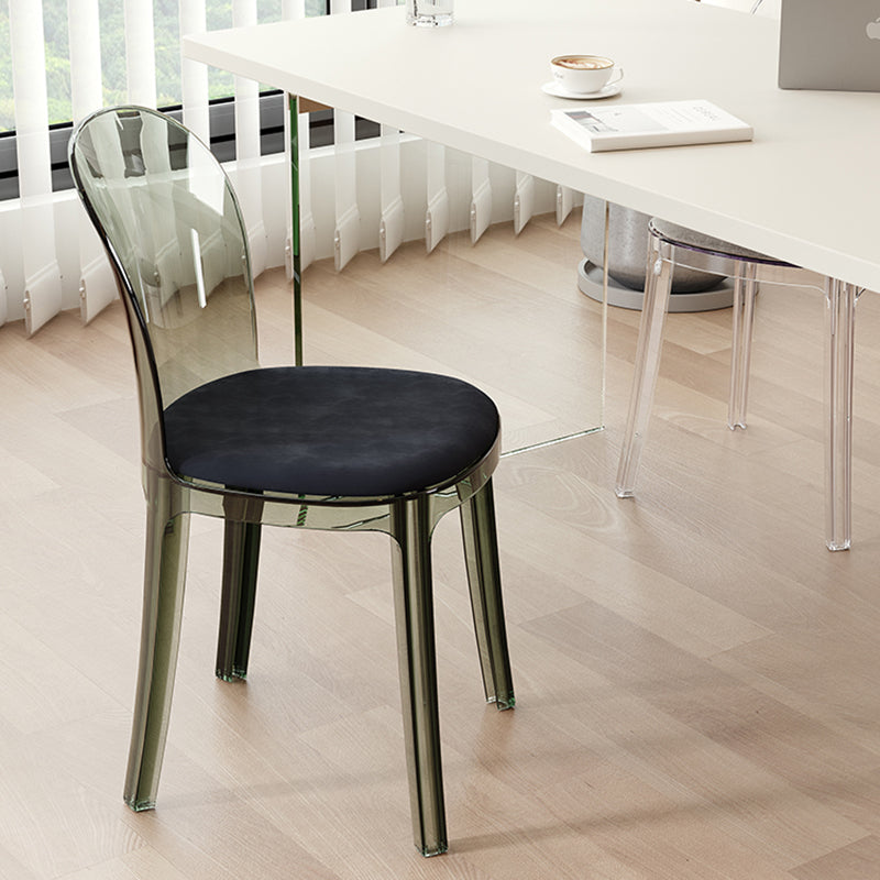 Eigentijdse eetkamerstoel Plastic vaste achterstoel voor eetkamer