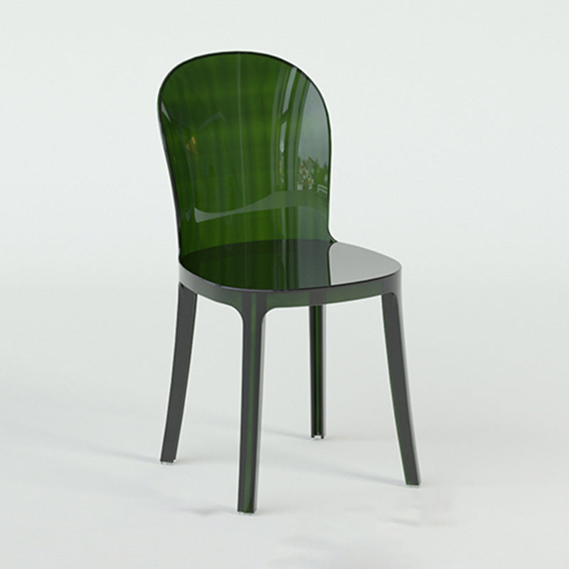 Eigentijdse eetkamerstoel Plastic vaste achterstoel voor eetkamer