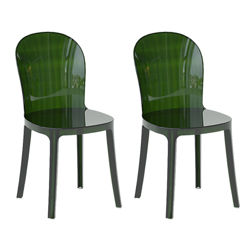 Eigentijdse eetkamerstoel Plastic vaste achterstoel voor eetkamer