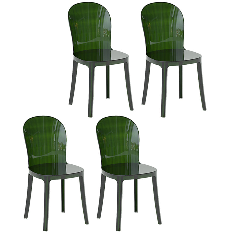 Eigentijdse eetkamerstoel Plastic vaste achterstoel voor eetkamer