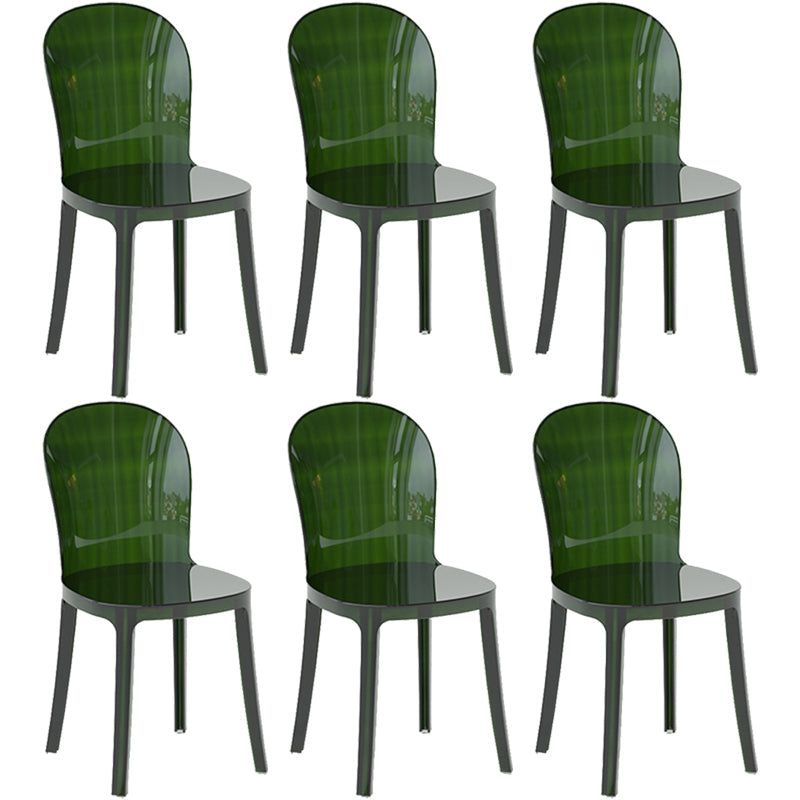 Eigentijdse eetkamerstoel Plastic vaste achterstoel voor eetkamer