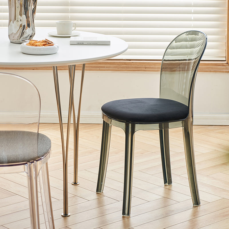 Eigentijdse eetkamerstoel Plastic vaste achterstoel voor eetkamer