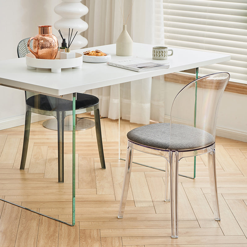 Eigentijdse eetkamerstoel Plastic vaste achterstoel voor eetkamer