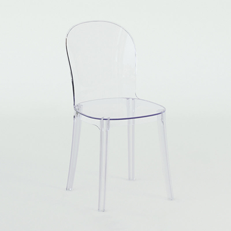 Eigentijdse eetkamerstoel Plastic vaste achterstoel voor eetkamer