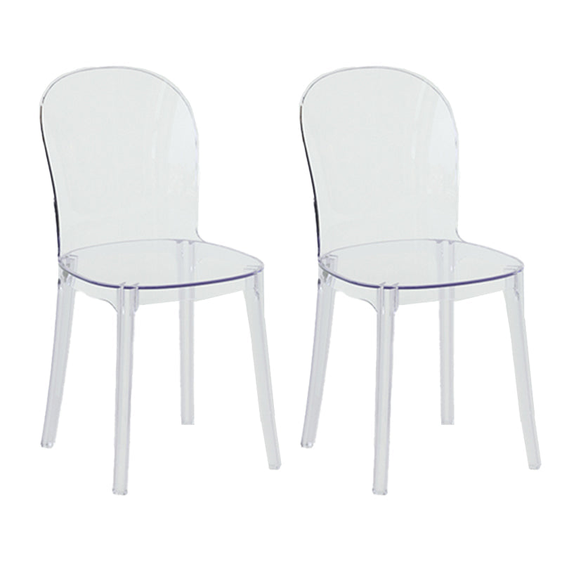 Eigentijdse eetkamerstoel Plastic vaste achterstoel voor eetkamer