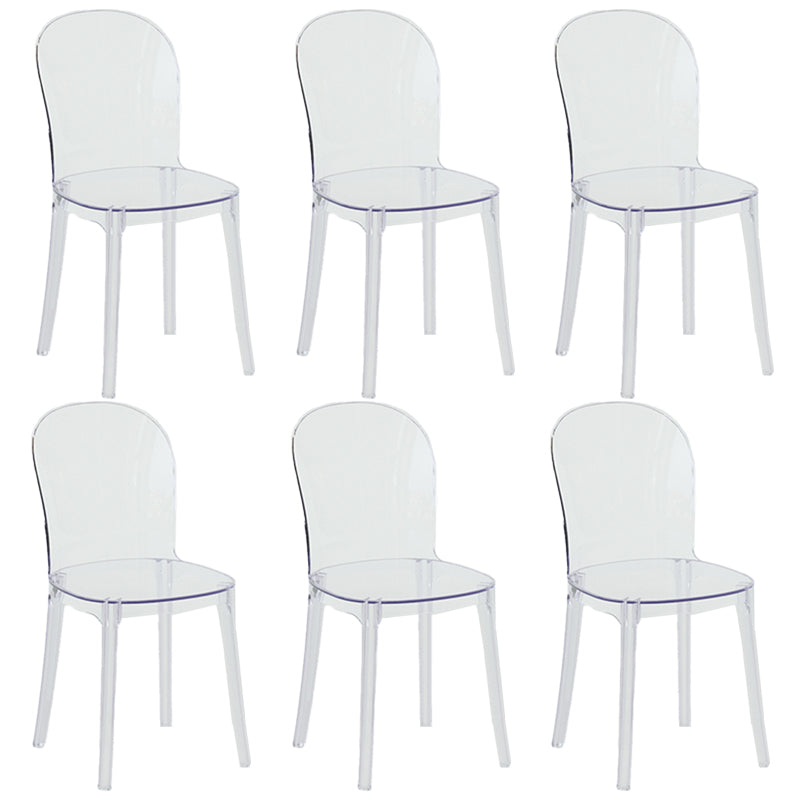 Eigentijdse eetkamerstoel Plastic vaste achterstoel voor eetkamer