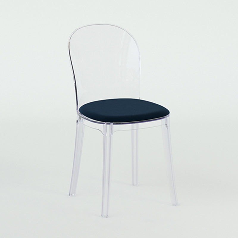 Eigentijdse eetkamerstoel Plastic vaste achterstoel voor eetkamer