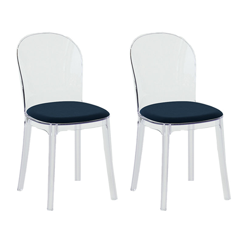 Eigentijdse eetkamerstoel Plastic vaste achterstoel voor eetkamer