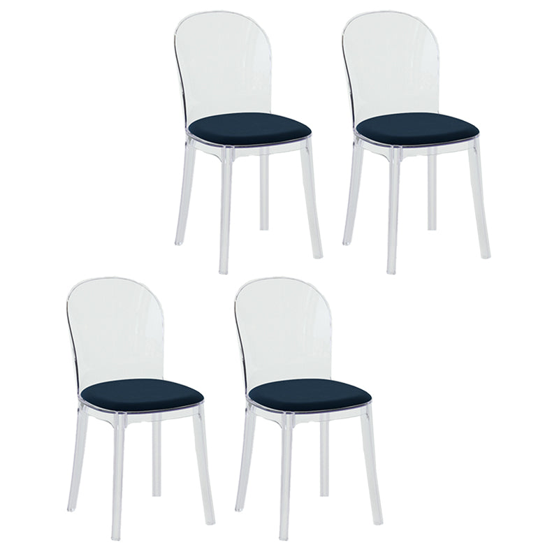 Eigentijdse eetkamerstoel Plastic vaste achterstoel voor eetkamer