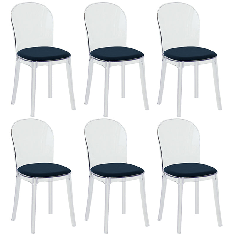 Eigentijdse eetkamerstoel Plastic vaste achterstoel voor eetkamer