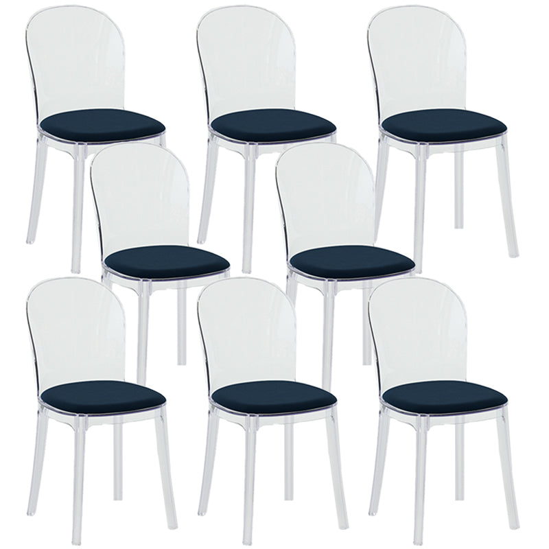 Eigentijdse eetkamerstoel Plastic vaste achterstoel voor eetkamer