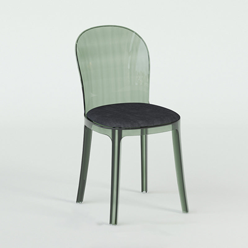 Eigentijdse eetkamerstoel Plastic vaste achterstoel voor eetkamer