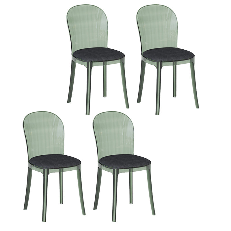 Eigentijdse eetkamerstoel Plastic vaste achterstoel voor eetkamer