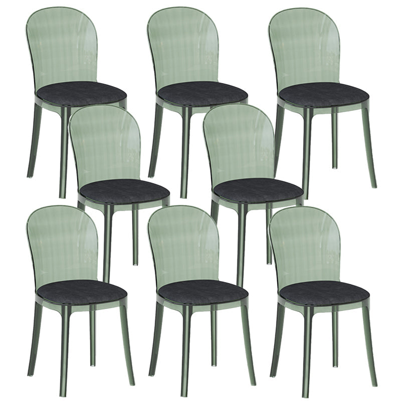 Eigentijdse eetkamerstoel Plastic vaste achterstoel voor eetkamer