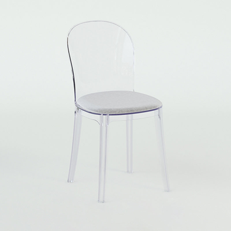 Eigentijdse eetkamerstoel Plastic vaste achterstoel voor eetkamer