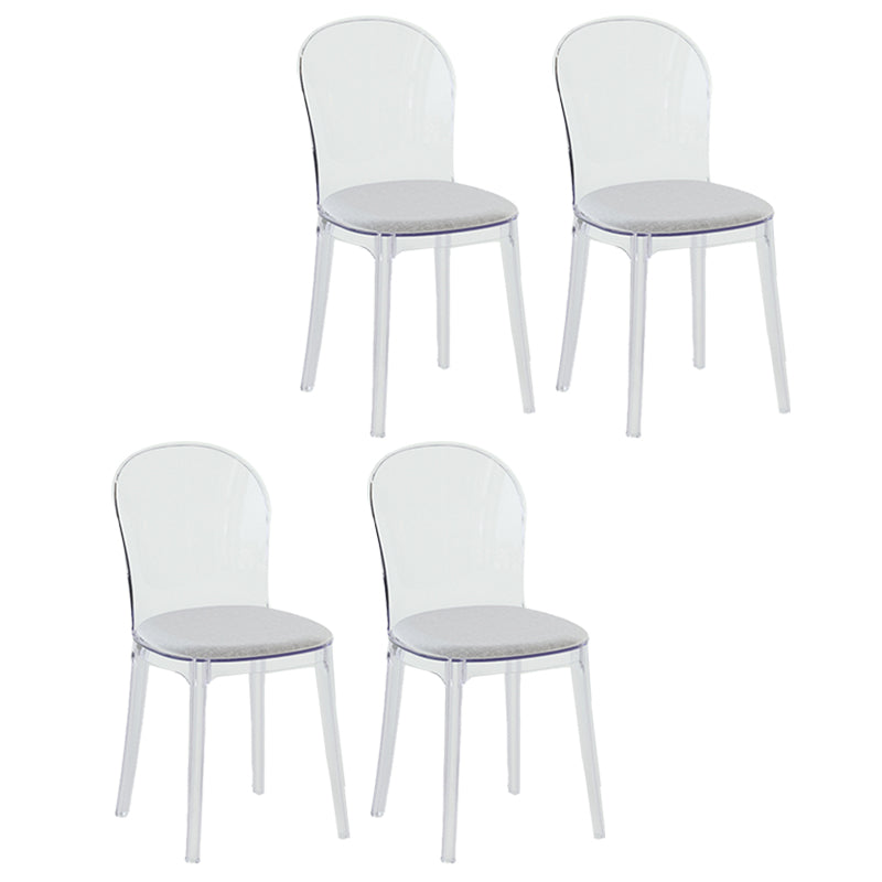 Eigentijdse eetkamerstoel Plastic vaste achterstoel voor eetkamer