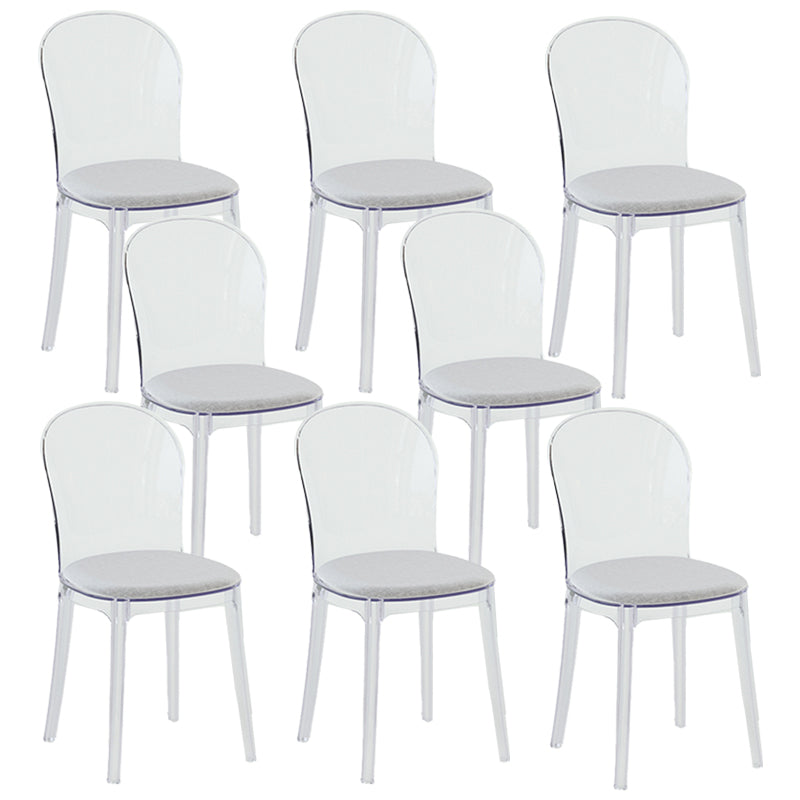 Eigentijdse eetkamerstoel Plastic vaste achterstoel voor eetkamer