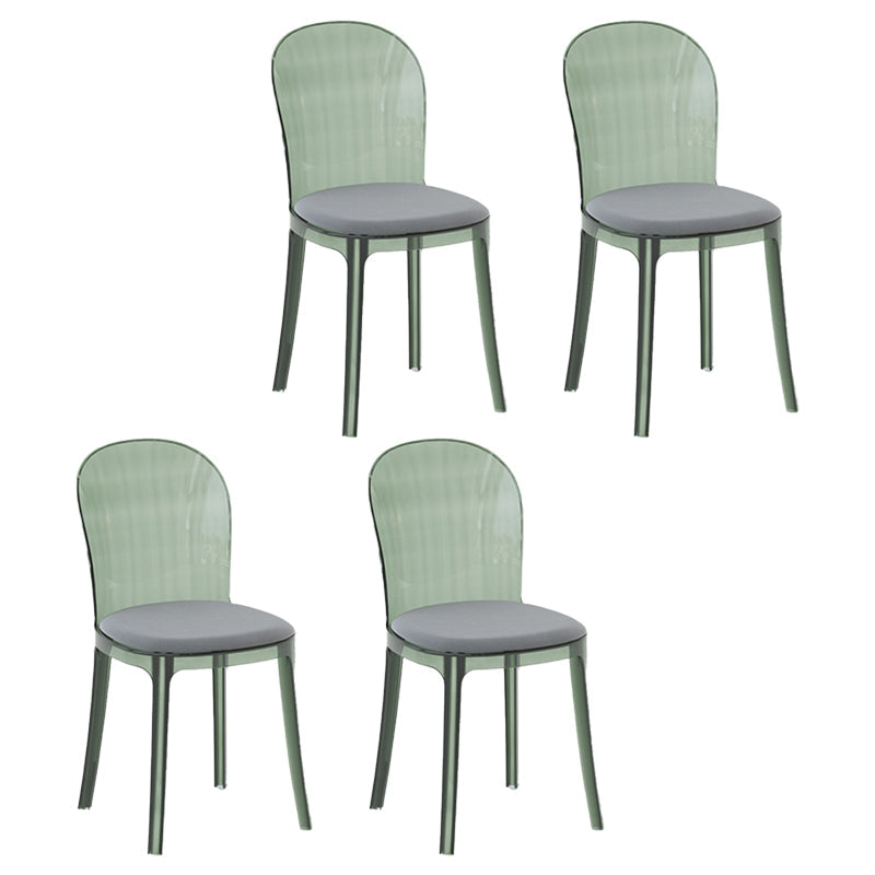 Eigentijdse eetkamerstoel Plastic vaste achterstoel voor eetkamer