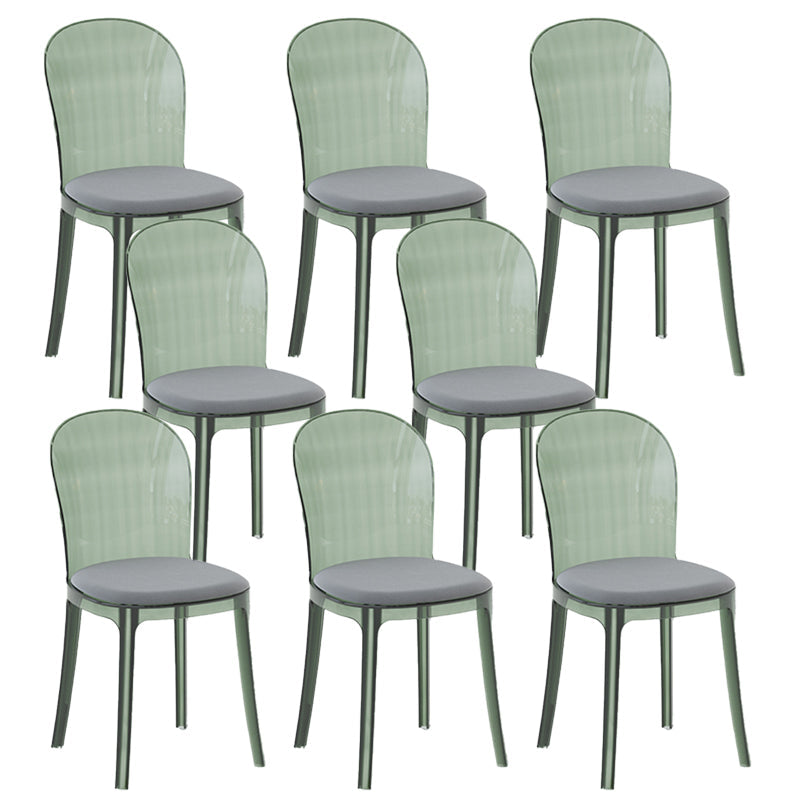 Eigentijdse eetkamerstoel Plastic vaste achterstoel voor eetkamer