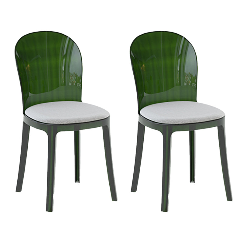 Eigentijdse eetkamerstoel Plastic vaste achterstoel voor eetkamer