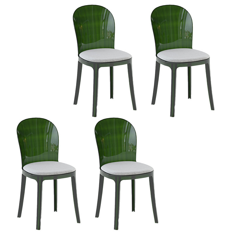 Eigentijdse eetkamerstoel Plastic vaste achterstoel voor eetkamer