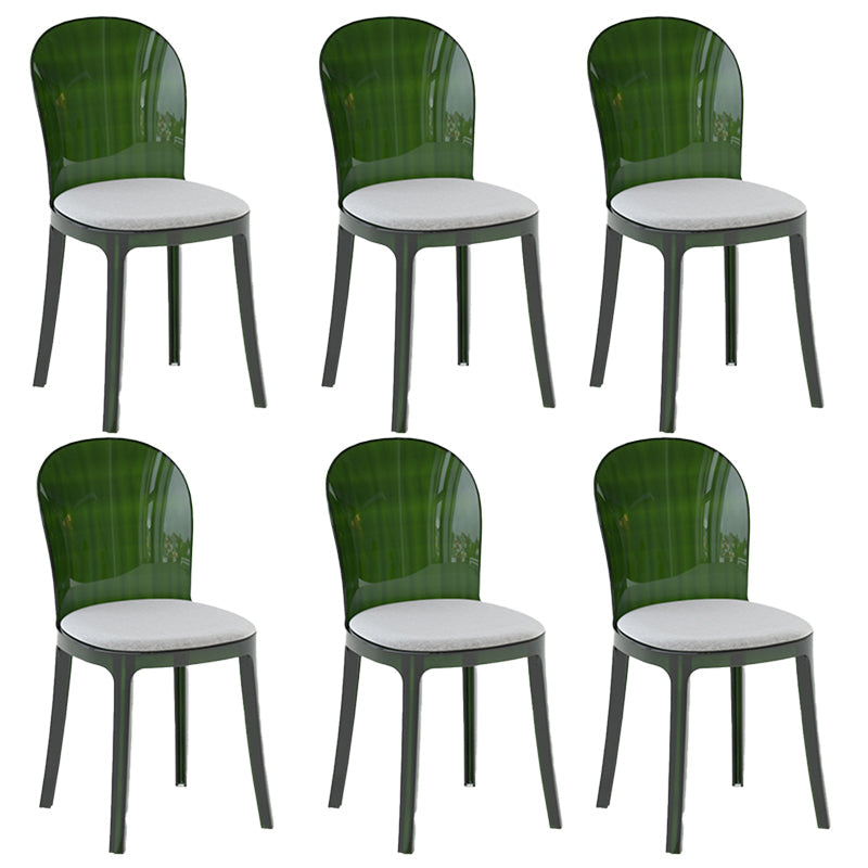 Eigentijdse eetkamerstoel Plastic vaste achterstoel voor eetkamer