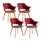 Modern Wood Chair Open Back Indoor Dining Arm Chair for Dinning Room