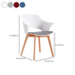 Modern Wood Chair Open Back Indoor Dining Arm Chair for Dinning Room