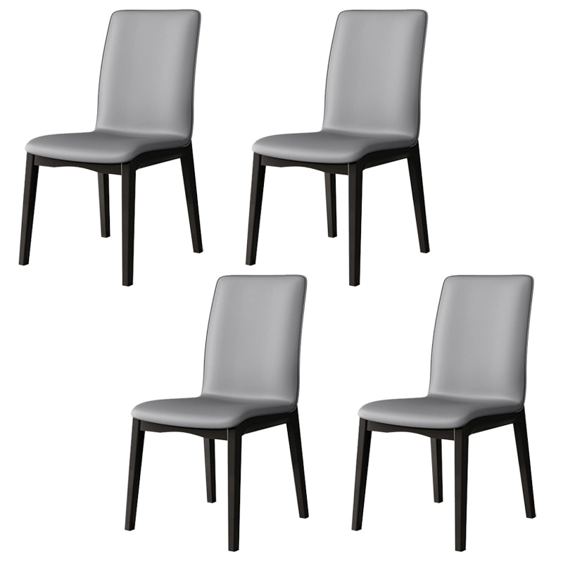 Nordic Style Holzstuhl fester Rücken Küchenseitenstuhl für Esszimmer