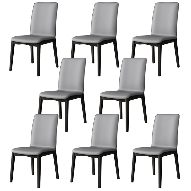 Nordic Style Holzstuhl fester Rücken Küchenseitenstuhl für Esszimmer