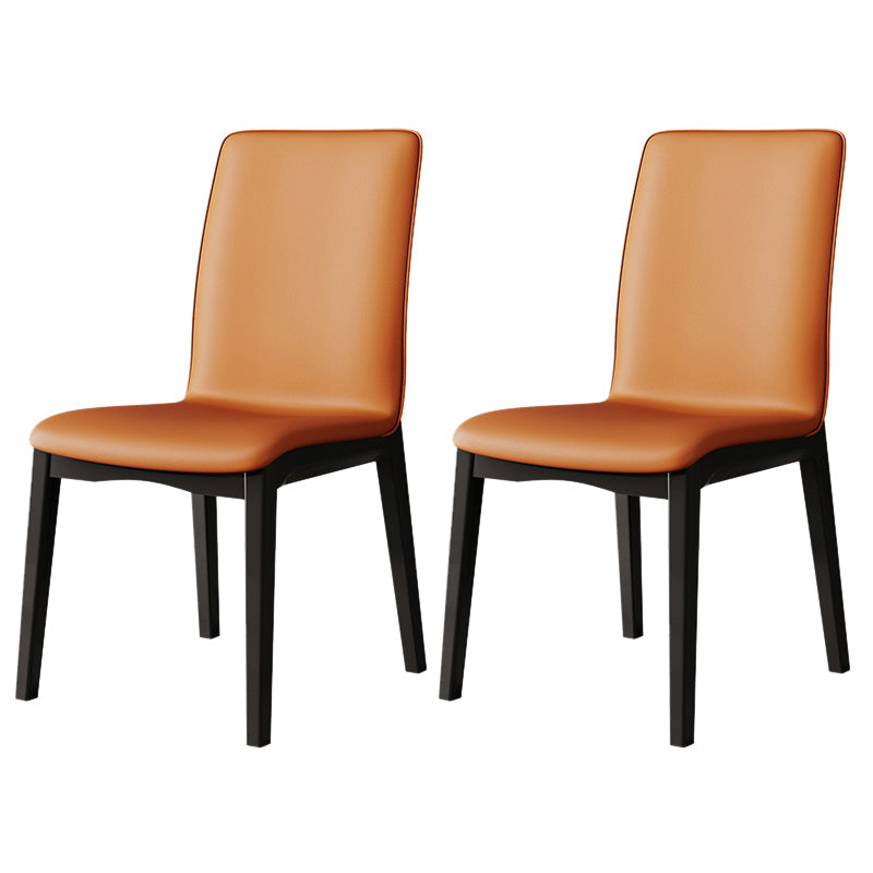 Nordic Style Holzstuhl fester Rücken Küchenseitenstuhl für Esszimmer