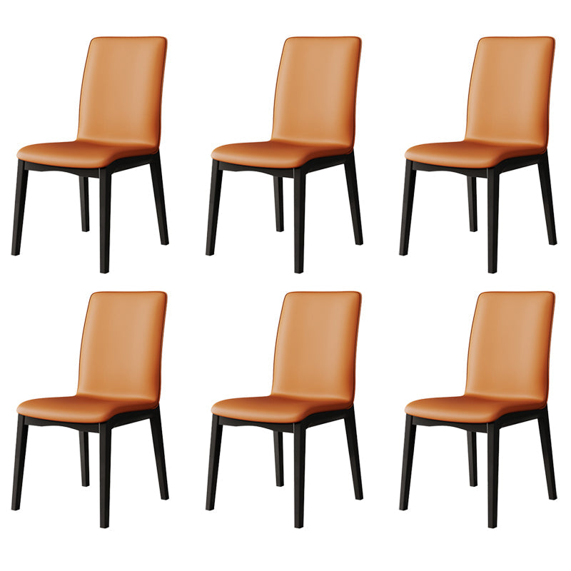 Nordic Style Holzstuhl fester Rücken Küchenseitenstuhl für Esszimmer