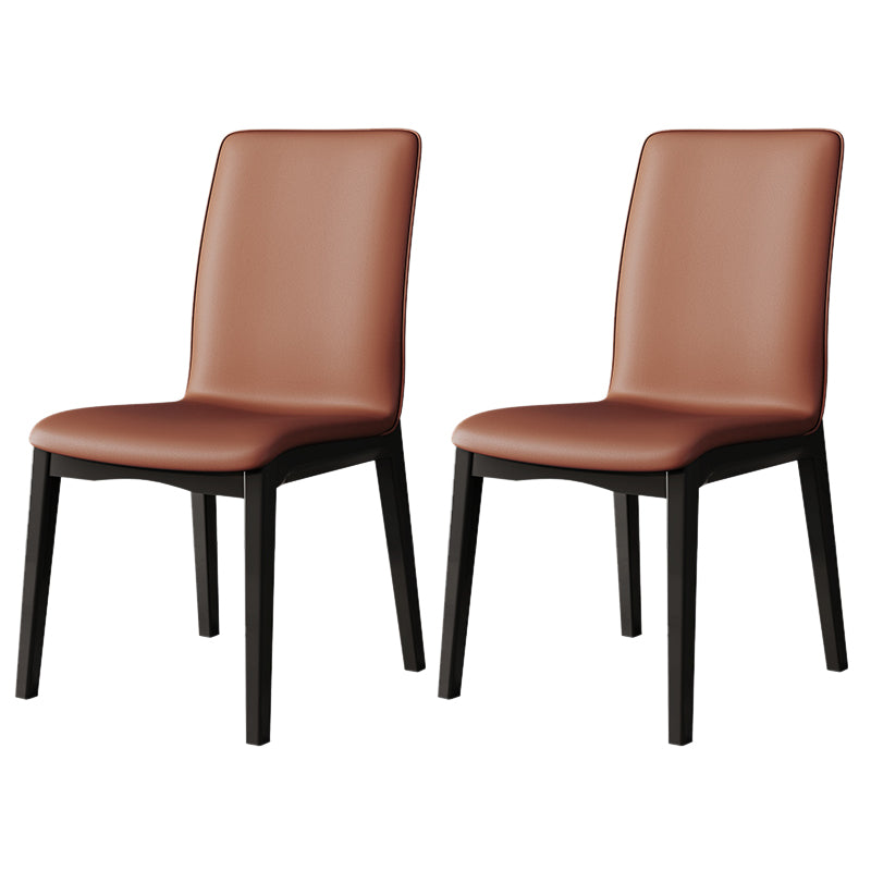 Nordic Style Holzstuhl fester Rücken Küchenseitenstuhl für Esszimmer