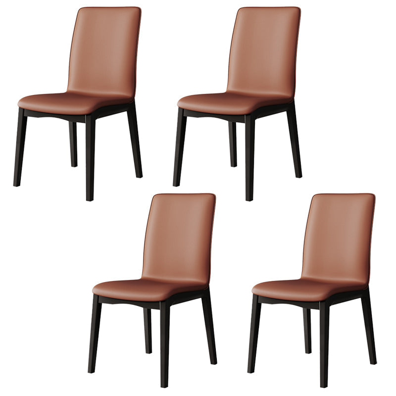 Nordic Style Holzstuhl fester Rücken Küchenseitenstuhl für Esszimmer