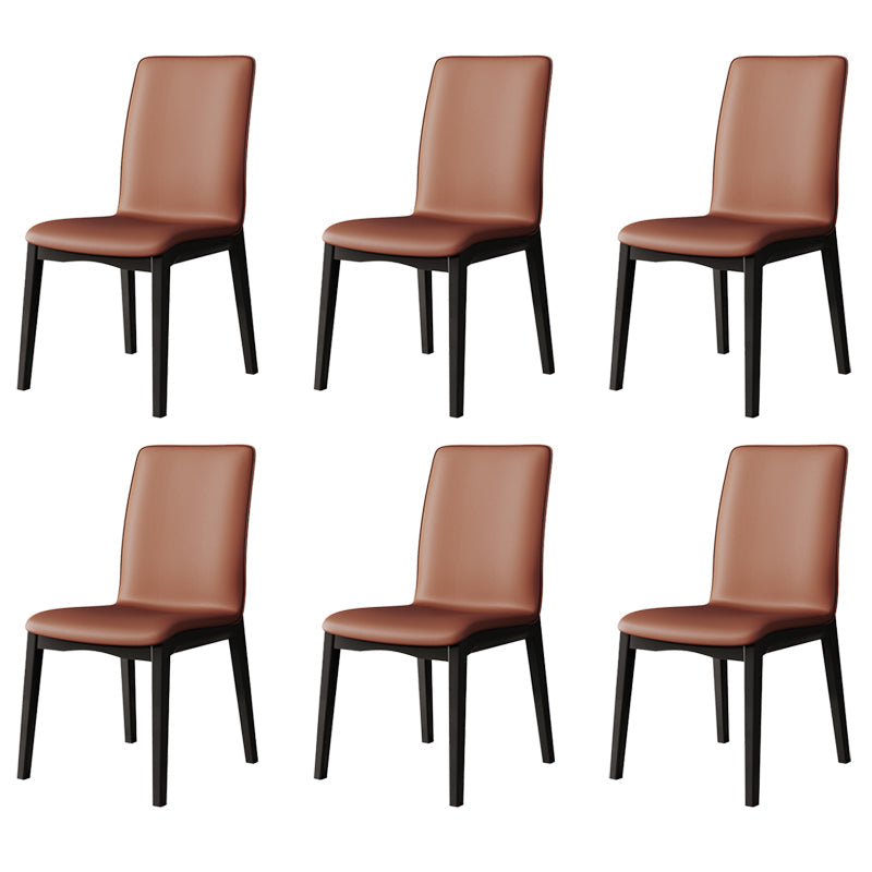 Nordic Style Holzstuhl fester Rücken Küchenseitenstuhl für Esszimmer