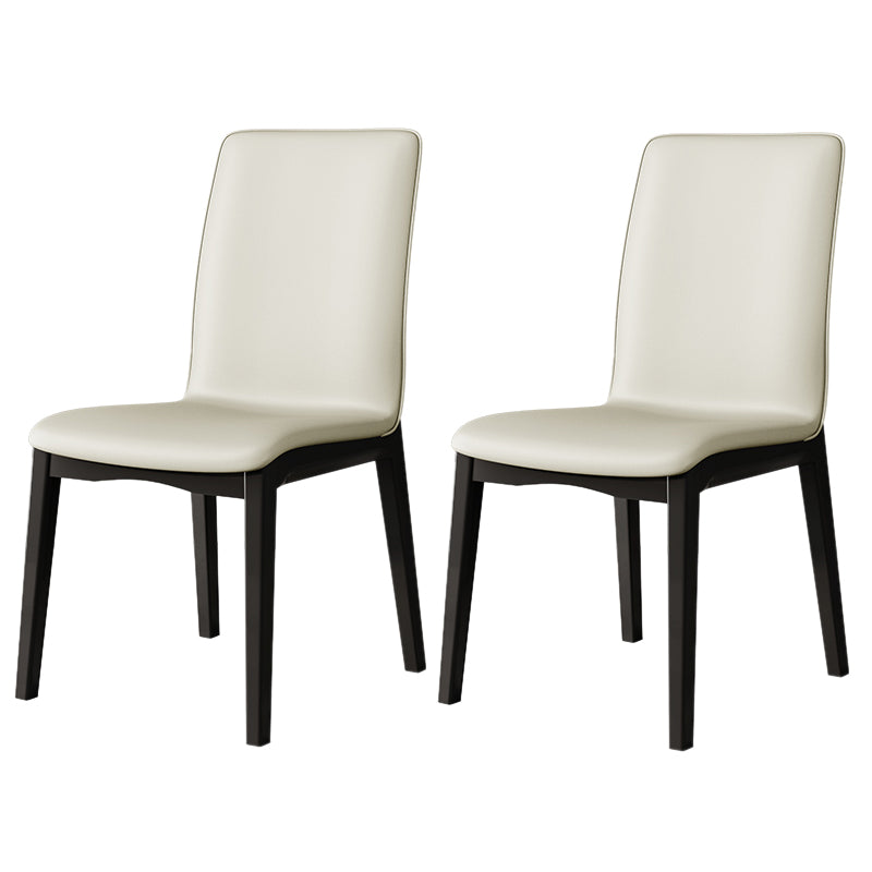 Nordic Style Holzstuhl fester Rücken Küchenseitenstuhl für Esszimmer