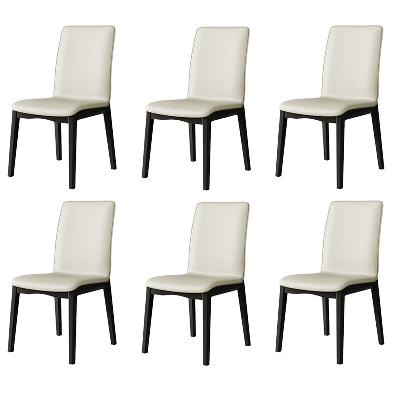 Nordic Style Holzstuhl fester Rücken Küchenseitenstuhl für Esszimmer