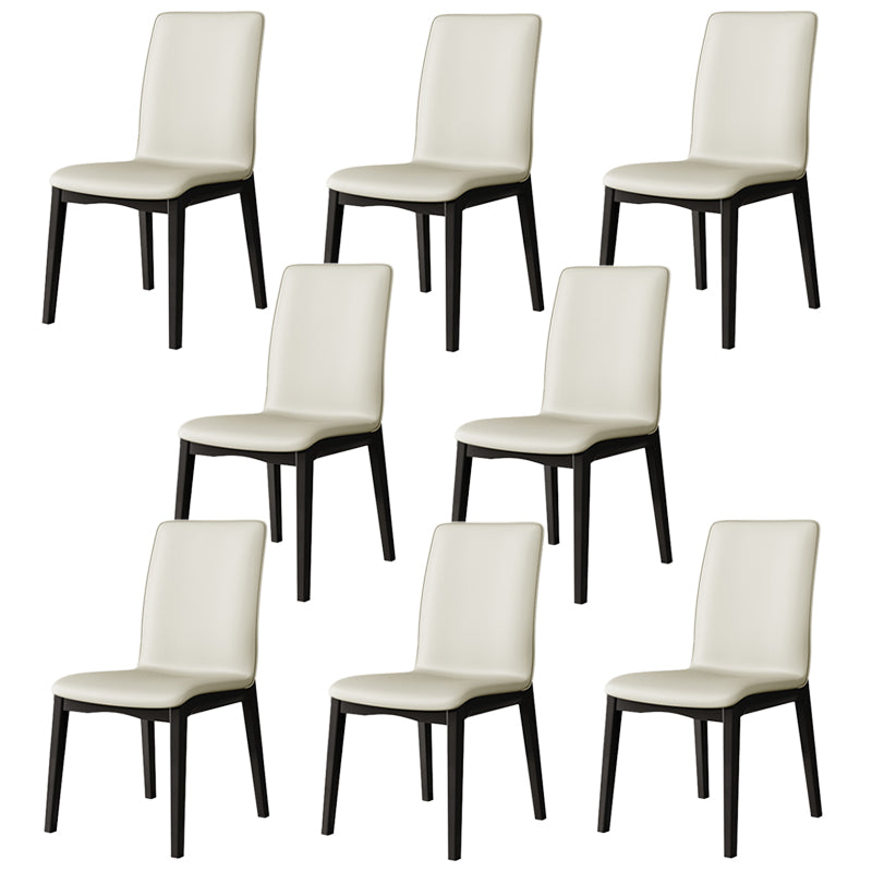 Nordic Style Holzstuhl fester Rücken Küchenseitenstuhl für Esszimmer