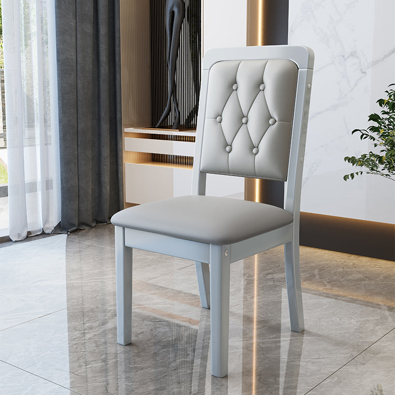 Nordic Style Wood Chair Open Back Dining Side Chair for Dinning Room Grey 1 Piece Clearhalo 'Dining Chairs' 'Dining Tables & Seating' 'dining_chair' 'furn' 'furn_dining_chair' 'Furniture' 'Kitchen & Dining Furniture' 7552935