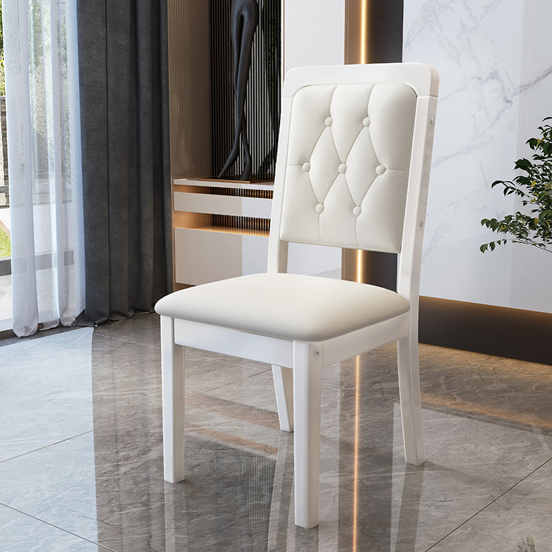 Nordic Style Wood Chair Open Back Dining Side Chair for Dinning Room White 1 Piece Clearhalo 'Dining Chairs' 'Dining Tables & Seating' 'dining_chair' 'furn' 'furn_dining_chair' 'Furniture' 'Kitchen & Dining Furniture' 7552945
