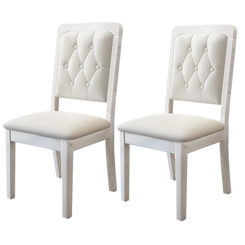 Nordic Style Wood Chair Open Back Dining Side Chair for Dinning Room White 2 Piece Set Clearhalo 'Dining Chairs' 'Dining Tables & Seating' 'dining_chair' 'furn' 'furn_dining_chair' 'Furniture' 'Kitchen & Dining Furniture' 7552947