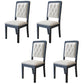Nordic Style Wood Chair Open Back Dining Side Chair for Dinning Room Black White 4 Piece Set Clearhalo 'Dining Chairs' 'Dining Tables & Seating' 'dining_chair' 'furn' 'furn_dining_chair' 'Furniture' 'Kitchen & Dining Furniture' 7552954