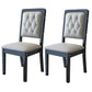 Nordic Style Wood Chair Open Back Dining Side Chair for Dinning Room Black-Gray 2 Piece Set Clearhalo 'Dining Chairs' 'Dining Tables & Seating' 'dining_chair' 'furn' 'furn_dining_chair' 'Furniture' 'Kitchen & Dining Furniture' 7552958